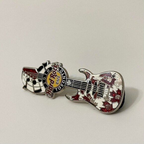 2010 Hard Rock Cafe Pin Toronto Maple Leaf Guitar - Picture 3 of 8